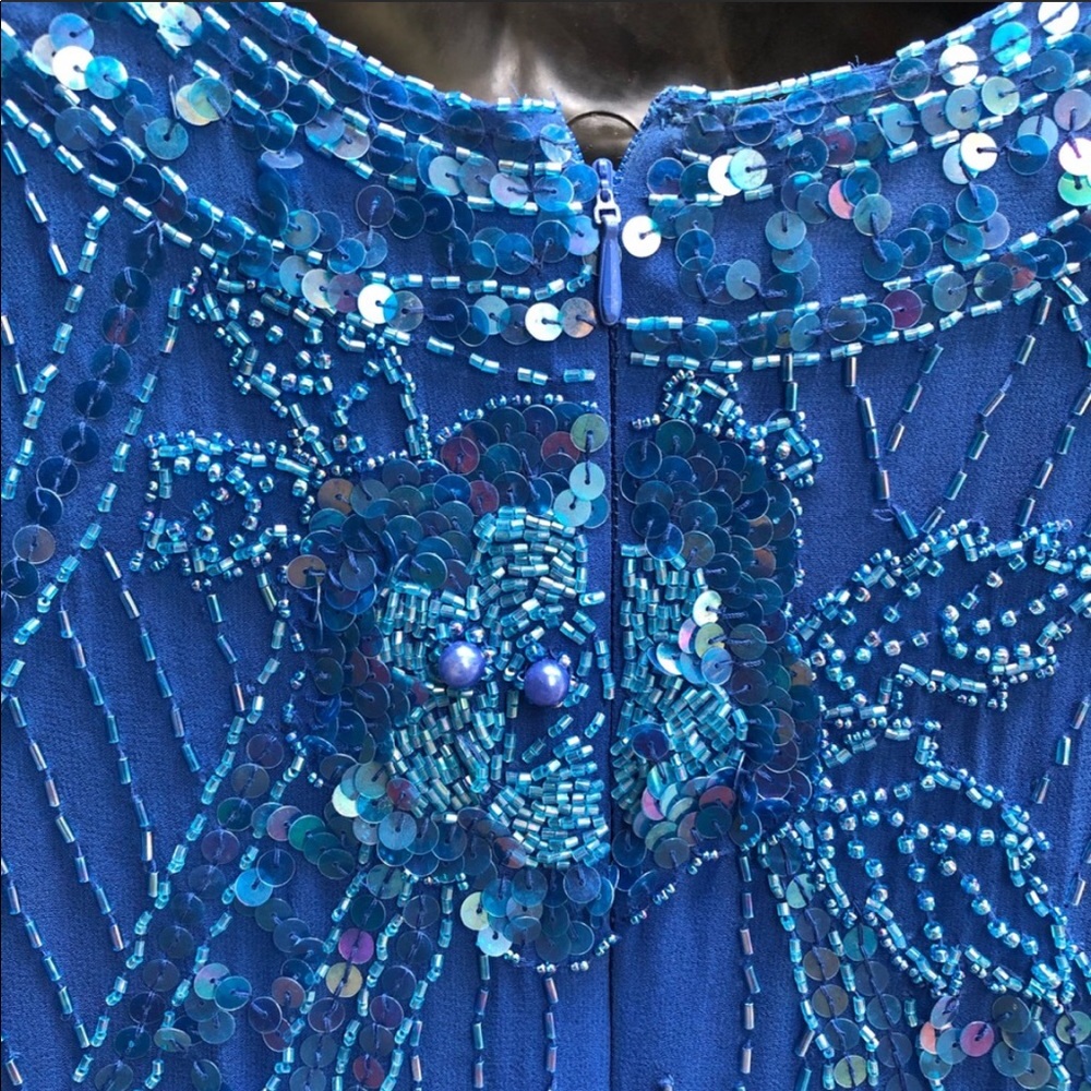 🥶Vintage Beaded & Sequin Lillie Rubin Dress (S) - Picture 11 of 16